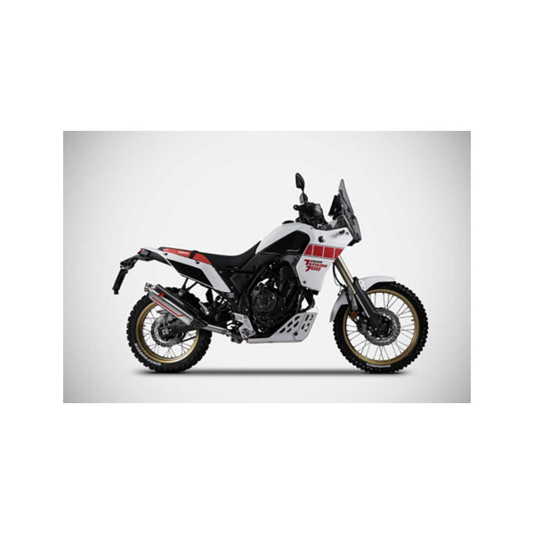 SILENCIEUX ZARD SABBIA INOX YAMAHA TENERE 700 - Options : sans option, Version : racing, Embout : embout inox, Matière : inox