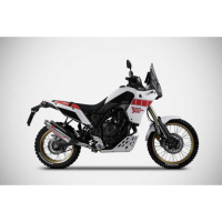 SILENCIEUX ZARD SABBIA INOX YAMAHA TENERE 700 - Version : racing, Options : sans option, Matière : inox, Embout : embout inox
