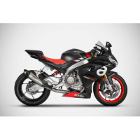 LIGNE COMPLETE ZARD APRILIA RS660 / TUONO 660 - Options : sans option, Matière : titane, Embout : embout carbone, Version : homologué