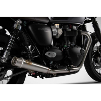 DOUBLE SILENCIEUX ZARD INOX TRIUMPH BONNEVILLE T120 - Version : racing, Options : sans option, Matière : inox, Embout : embout inox