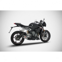 Echappement Triumph street triple 765 Zard - Options : sans option, Matière : titane, Embout : embout carbone, Version : homologué 