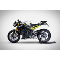 LIGNE COMPLETE ZARD TRIUMPH STREET TRIPLE 765 2023 - Options : sans option, Version : racing, Embout : embout carbone, Matière : titane