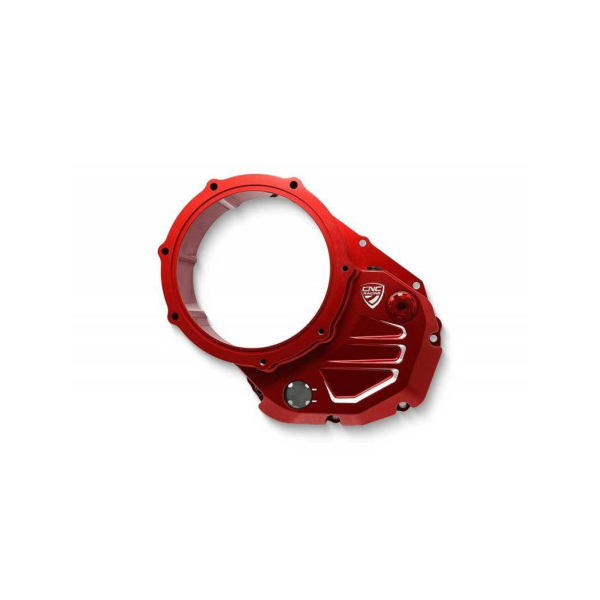 CARTER EMBRAYAGE TRANSPARENT CNC RACING HYPERMOTARD 950 - Couleur : NOIR ROUGE