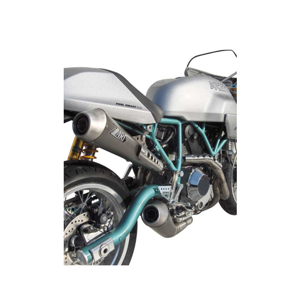 Ligne complète d'échappement 2 en 2 inox Zard - Options : noir, Matière : inox, Embout : embout inox, Version : homologué