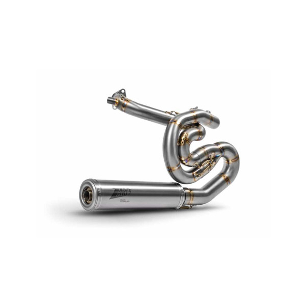 Ligne complète d'échappement inox carbone Zard - Version : racing, Options : sans option, Embout : embout inox, Matière : carbone