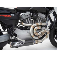 Ligne complète d'échappement inox carbone Zard - Version : racing, Options : sans option, Embout : embout inox, Matière : carbone
