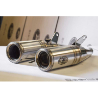 Double échappements snake coniques inox Zard - Version : racing, Options : sans option, Matière : titane, Embout : embout inox