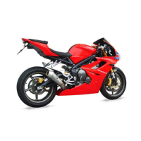 Ligne complète d'échappement basse inox Zard DAYTONA 675 - Version : racing, Options : sans option, Matière : inox, Embout : embout carbone