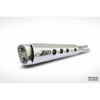 Ligne complète d'échappement haute carbu version short Zard - Options : noir, Matière : inox, Embout : embout inox, Version : homologué