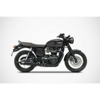 Double échappements vintage position basse version bonneville t120 Zard - Options : sans option, Matière : inox, Embout : embout inox, Version : homologué 