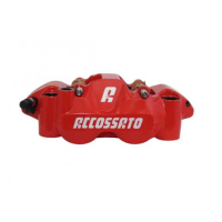 ETRIER MONOBLOC FORGE ENTRAXE 108 - Version : plaquettes ZXC, Couleur : anodisé rouge