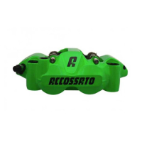 ETRIER MONOBLOC FORGE ENTRAXE 108 - Version : plaquettes ZXC, Couleur : vernis vert fluo