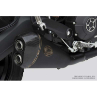 Echappement Ducati ZARD - Options : noir, Version : homologué, Embout : embout carbone, Matière : inox 