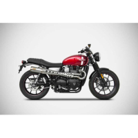 Ligne d'échappement 2 en 1 haut inox Zard - Version : racing, Options : sans option, Matière : inox, Embout : embout inox 