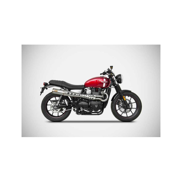 Ligne d'échappement 2 en 1 haut inox Zard - Version : racing, Options : sans option, Matière : inox, Embout : embout inox