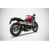 Ligne d'échappement 2 en 1 haut inox Zard - Version : racing, Options : sans option, Matière : inox, Embout : embout inox