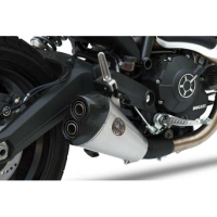 Echappement bas inox  Double inox Zard - Options : noir, Matière : inox, Embout : embout carbone, Version : homologué 