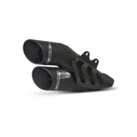 Ligne complète inox 2 en 1 en 2 Ducati x diavel Zard - Options : noir, Matière : inox, Embout : embout inox, Version : homologué
