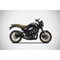 Ligne complète d'échappement inox 4 en 1 Kawasaki z900rs Zard - Options : noir, Matière : inox, Embout : embout inox, Version : homologué
