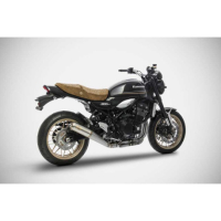 Ligne complète d'échappement inox 4 en 1 Kawasaki z900rs Zard - Options : noir, Matière : inox, Embout : embout inox, Version : homologué