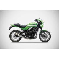 Ligne complète d'échappement inox 4 en 1 Kawasaki z900rs Zard - Options : noir, Version : homologué, Embout : embout inox, Matière : inox