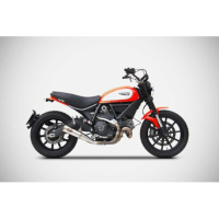 Echappement Zuma Ducati Scrambler 800 Zard - Options : noir, Matière : inox, Embout : embout bronze, Version : homologué 