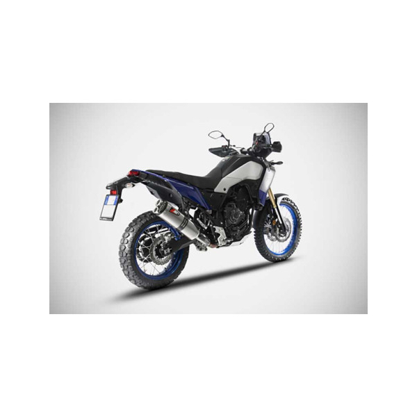 Echappement  inox Ténéré 700 Zard - Options : noir, Matière : inox, Embout : embout carbone, Version : homologué