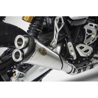 Ligne 2 en 1 basse inox Zard - Options : noir, Matière : inox, Embout : embout carbone, Version : homologué