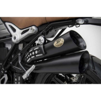 Echappement inox BMW R Nine T scrambler version hardy Zard - Options : noir, Matière : inox, Embout : embout inox, Version : homologué