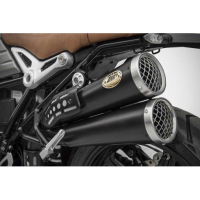 Echappement inox BMW R Nine T scrambler version thunderbolt Zard - Options : noir, Version : homologué, Embout : embout inox, Matière : inox 