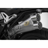 Echappements inox BMW R Nine T version haute limited Zard - Options : noir, Version : homologué, Embout : embout inox, Matière : inox 