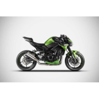 Ligne complète d'échappement inox 4 en 1 Kawasaki Z900 Zard - Options : sans option, Matière : titane, Embout : embout carbone, Version : homologué
