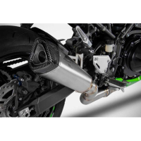 Ligne complète d'échappement inox 4 en 1 Kawasaki Z900 Zard - Options : sans option, Version : homologué, Embout : embout carbone, Matière : titane