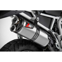 Echappement haut Triumph Tiger 900 inox embout carbone Zard - Options : noir, Version : homologué, Embout : embout carbone, Matière : inox