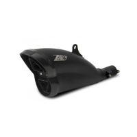 Echappement inox cat noir embout carbone Zard - Options : noir, Version : homologué, Embout : embout inox, Matière : inox 