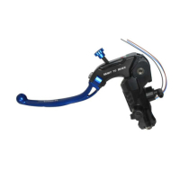 EMBRAYAGE MAITRE CYLINDRE READY TO BRAKE ALU CNC 16X16 LEVIER REPLIABLE - Couleur : BLEU, Type : Long 