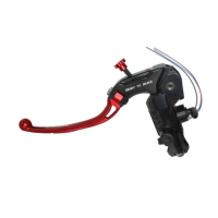EMBRAYAGE MAITRE CYLINDRE READY TO BRAKE ALU CNC 16X16 LEVIER REPLIABLE - Couleur : OR, Type : Long
