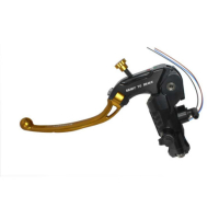 EMBRAYAGE MAITRE CYLINDRE READY TO BRAKE ALU CNC 16X16 LEVIER REPLIABLE - Couleur : OR, Type : Long