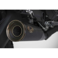 Echappement Zuma inox Ducati scrambler 800 Zard - Options : noir, Matière : inox, Embout : embout bronze, Version : homologué