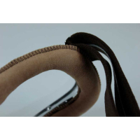 LUNETTES NANNINI CRUISER - Couleur : Chrome poli - Cuir marron, Couleur verre : ECRAN Gris antibuée