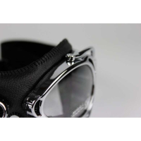 LUNETTES NANNINI STREETFIGHTER - Couleur : Marron - Cuir marron - Surpiqûres marron, Couleur verre : ECRAN Miroir gris
