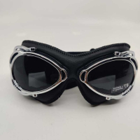LUNETTES NANNINI STREETFIGHTER - Couleur : Marron - Cuir marron - Surpiqûres marron, Couleur verre : ECRAN Miroir gris