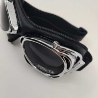 LUNETTES NANNINI STREETFIGHTER - Couleur : Marron - Cuir marron - Surpiqûres marron, Couleur verre : ECRAN Miroir gris
