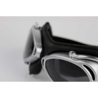 LUNETTES NANNINI STREETFIGHTER - Couleur : Marron - Cuir marron - Surpiqûres marron, Couleur verre : ECRAN Miroir gris