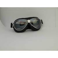 LUNETTES NANNINI TT - Couleur : Chrome poli - Cuir marron, Couleur verre : ECRAN Miroir gris