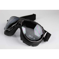 LUNETTES NANNINI TT - Couleur : Chrome poli - Cuir marron, Couleur verre : ECRAN Miroir gris