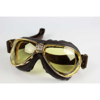 LUNETTES NANNINI TT - Couleur : Chrome poli - Cuir marron, Couleur verre : ECRAN Miroir gris