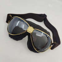 LUNETTES NANNINI TT - Couleur : Chrome poli - Cuir marron, Couleur verre : ECRAN Miroir gris