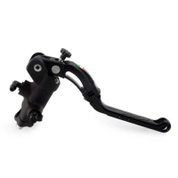 Maitre cylindre de frein forgé avec corps noir PRS 16 x 17-18-19 , levier Révolu - Couleur : SILVER, Type : Long 