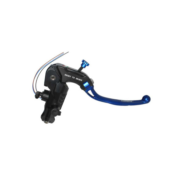 Maitre cylindre de frein Ready To Brake 19x19 avec levier repliable - Couleur : SILVER, Type : Long